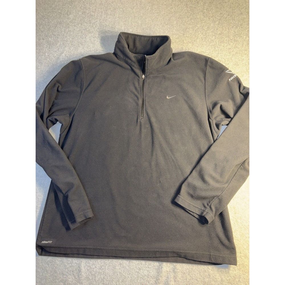 Vintage Nike Fleece Size‎ Mens XLarge Sweatshirt 1/4 Zip Base-layer Black